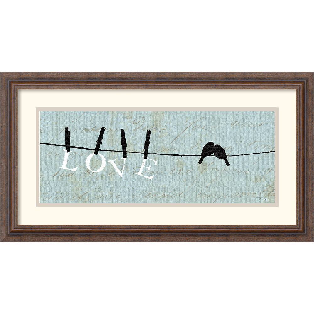 Alain Pelletier 'Birds on a Wire Love' Framed Art Print