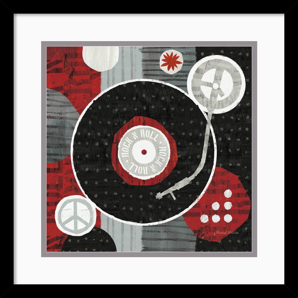 Michael Mullan 'Rock 'n Roll Album' Framed Art Print