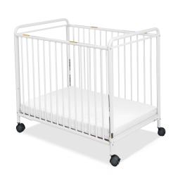 slide 1 of 1, Foundations Chelsea Steel Non-folding Clearview Compact Crib