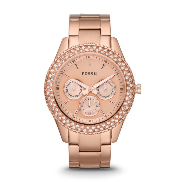 Shop Fossil Women's ES3003 Stella Rose Gold Watch - Free Shipping Today ...