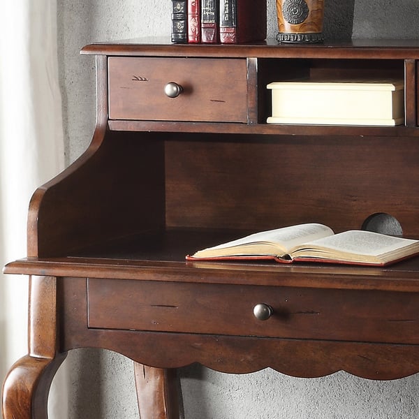 Shop Galicia Brown Cherry Secretary Desk Free Shipping Today