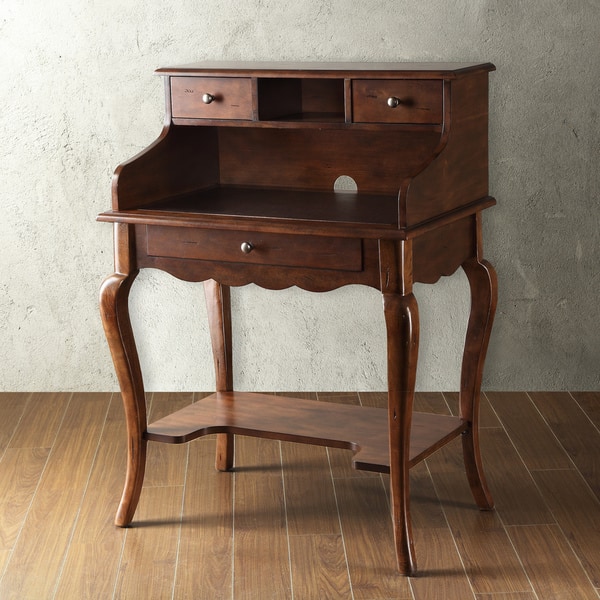 Shop Galicia Brown Cherry Secretary Desk Free Shipping Today