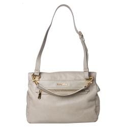 Miu Miu Taupe Leather Satchel Miu Miu Designer Handbags