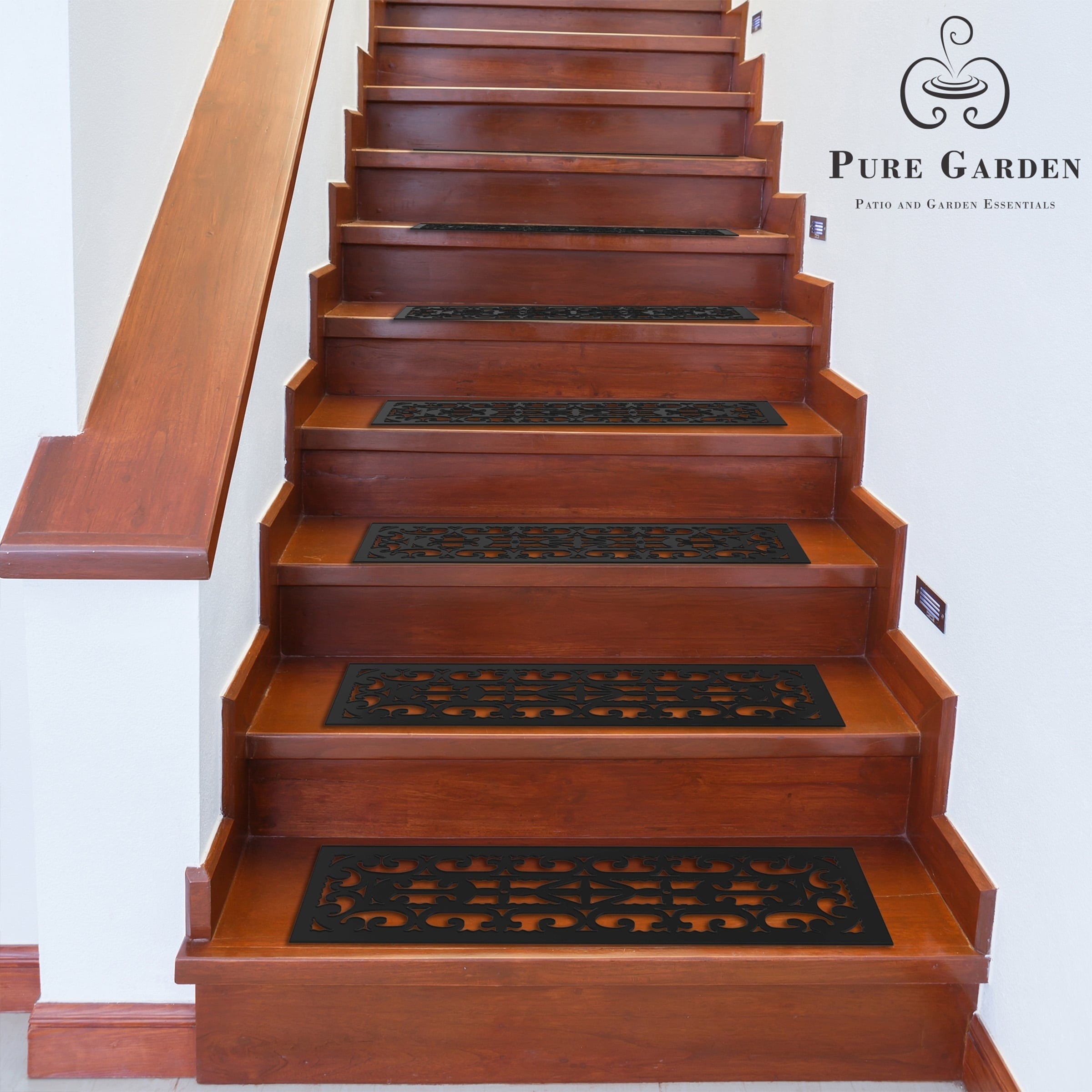 Stair Parts Pure Garden Non-Slip Stair Tread Mats 25 Piece Tools Stair Parts Pure Garden Non-Slip Stair Tread Mats 25 Piece Tools