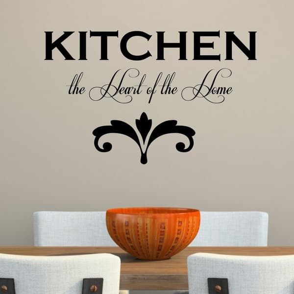 Shop Kitchen The Heart Of The Home Vinyl Wall Art Decal Overstock 6839488