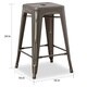 I Love Living 24-inch Vintage Patina Backless Counter Stool (Set of 2) - Thumbnail 6