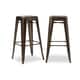 I Love Living 30-inch Vintage and Gunmetal Bar Stools (Set of 2) - Thumbnail 2