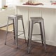 I Love Living 30-inch Vintage and Gunmetal Bar Stools (Set of 2) - Thumbnail 1