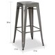 I Love Living 30-inch Vintage and Gunmetal Bar Stools (Set of 2) - Thumbnail 6