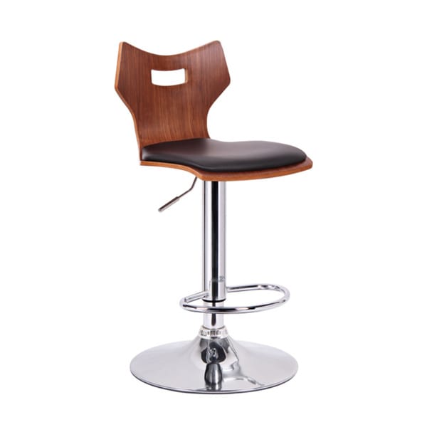 Shop Modern Brown and Black 2432" Adjustable Bar Stool by Baxton