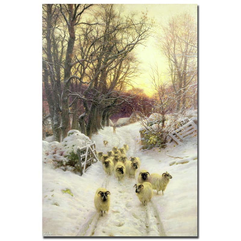 Joseph Farquharson 'The Sun Had Closed A Winter's Day' Canvas Art