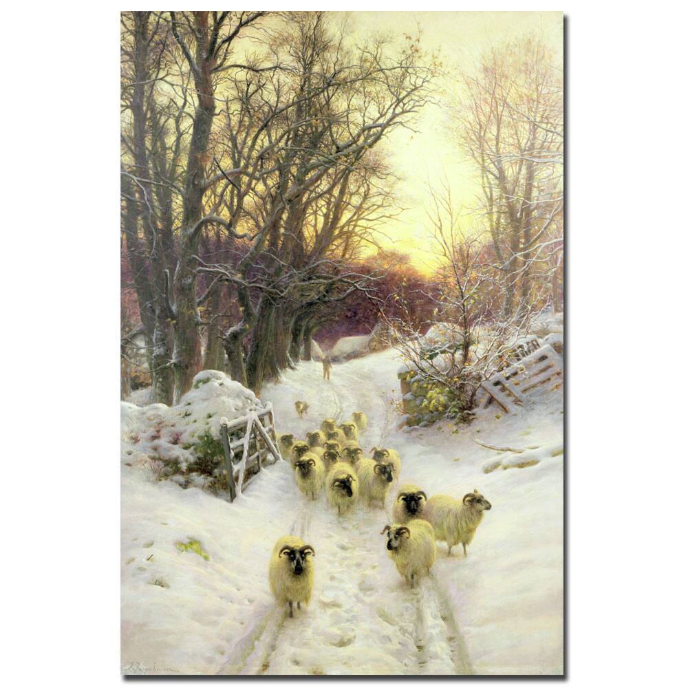 Joseph Farquharson 'The Sun Had Closed A Winter's Day' Canvas Art