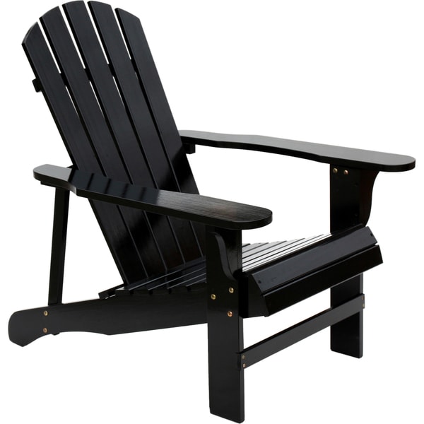 Black Adirondack Chair Free Shipping Today Overstock Com 14366973   Black Adirondack Chair 22361fda Bcdc 4d7b 8781 C4afee8be3f5 600 