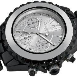 Akribos XXIV Men's Ceramic Silver tone Chronograph Watch Akribos XXIV Men's Akribos XXIV Watches