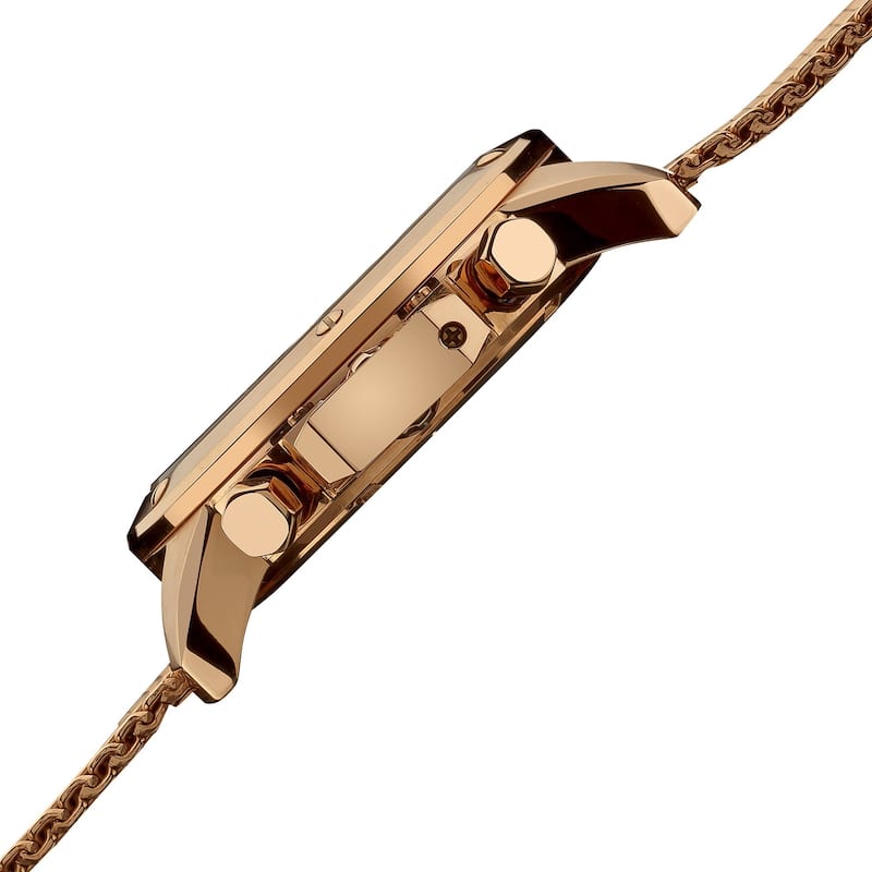 Akribos XXIV Men's Mesh Rose-Tone Bracelet Multifunction Watch