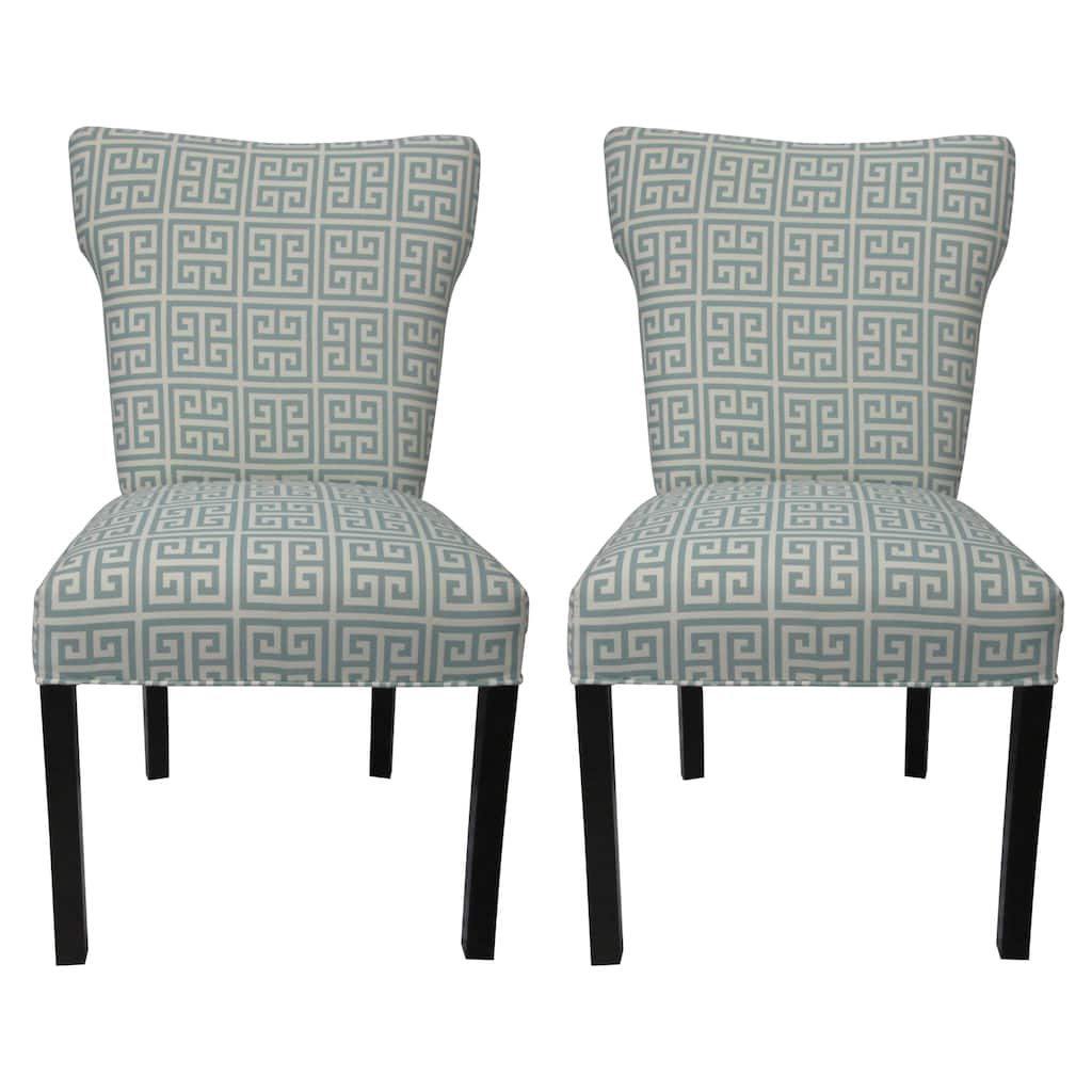 Melrose Chain Wingback Chairs (Set of 2) - 37 inches high x 20 inches wide x 25 inches deep