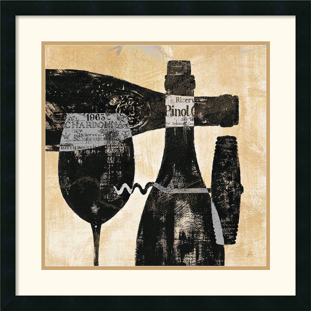 Framed Art Print 'Wine Selection I' by Daphne Brissonnet 25 x 25-inch