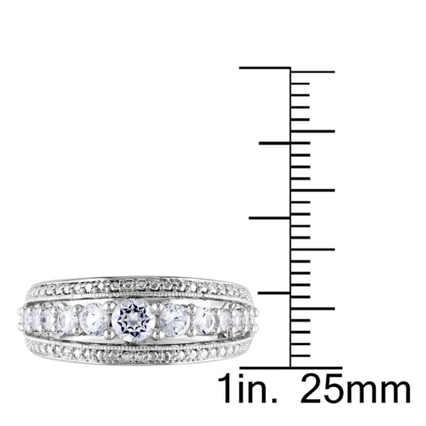 Miadora Sterling Silver 1ct TGW Gemstone Fashion Ring