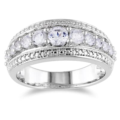 Miadora Sterling Silver 1ct TGW Gemstone Fashion Ring