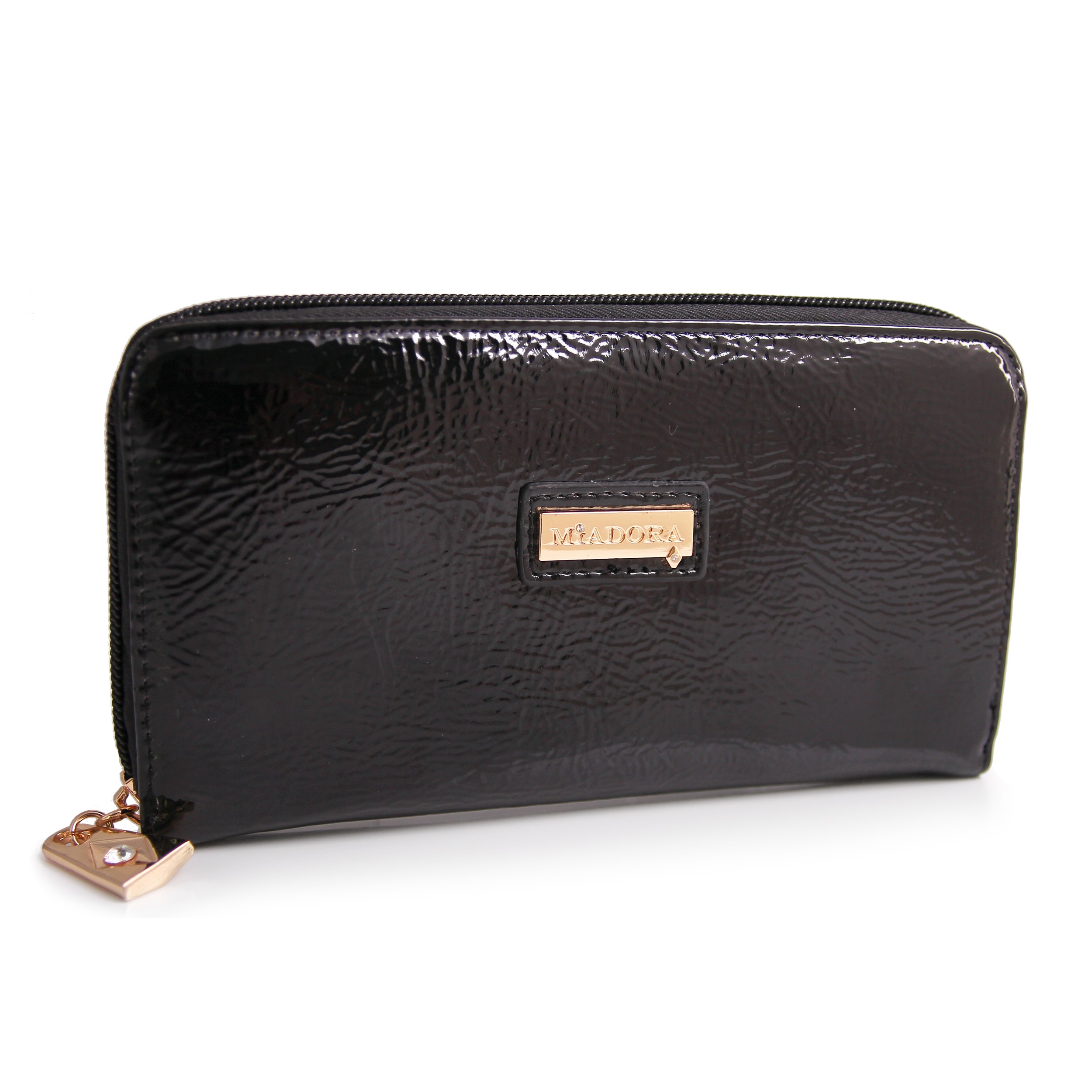 Miadora Metro Patent Zip around Wallet