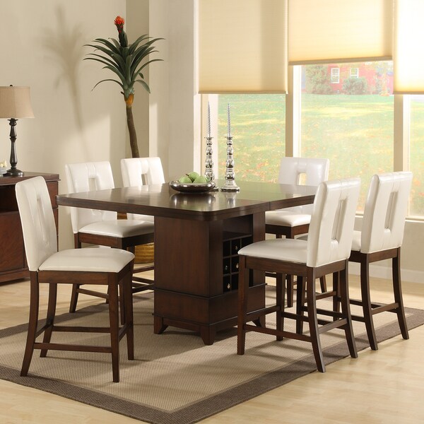 TRIBECCA HOME Lancester 7-piece Dining Set with Key Hole Chairs