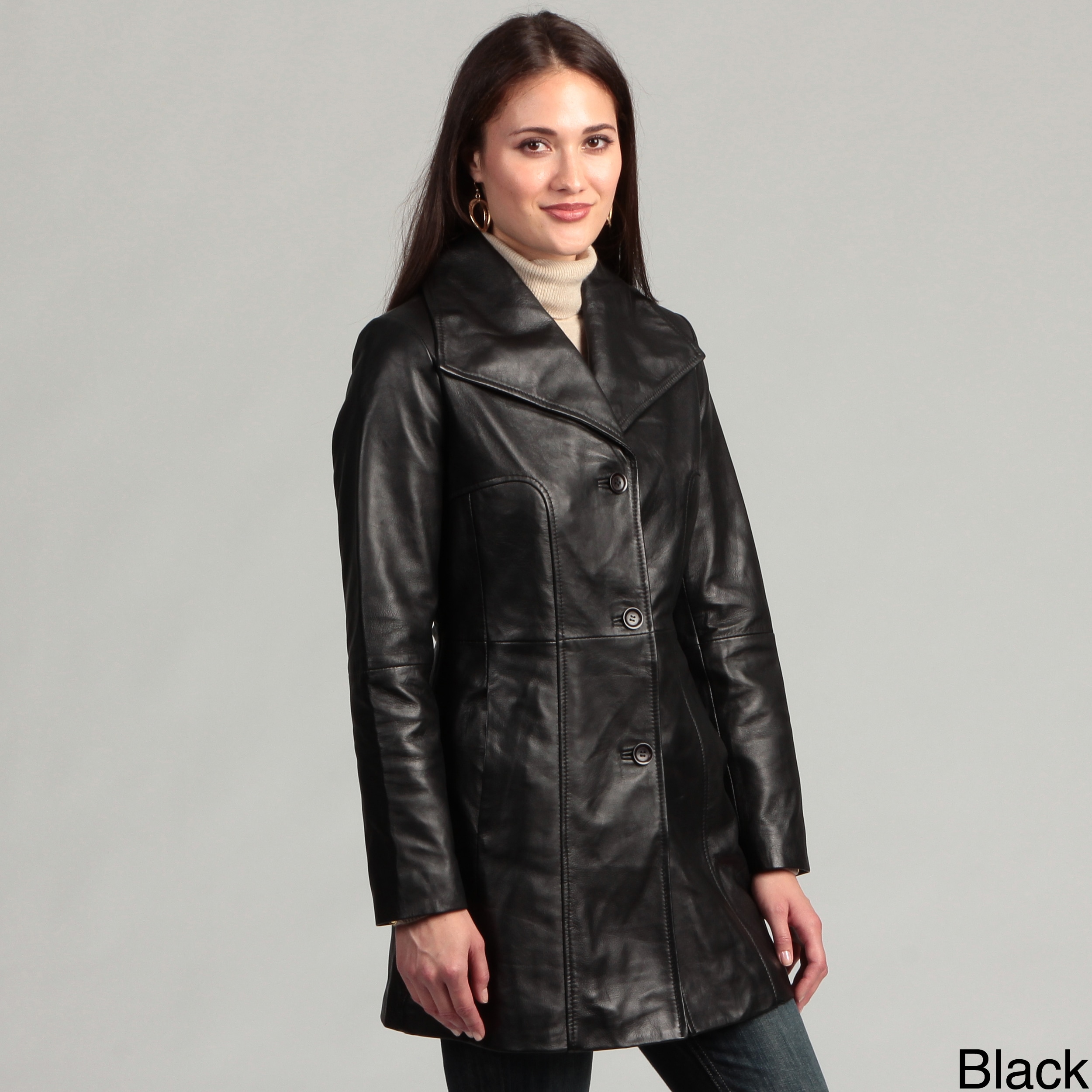 Collezione Womens Plus Leather Italia Walker Jacket