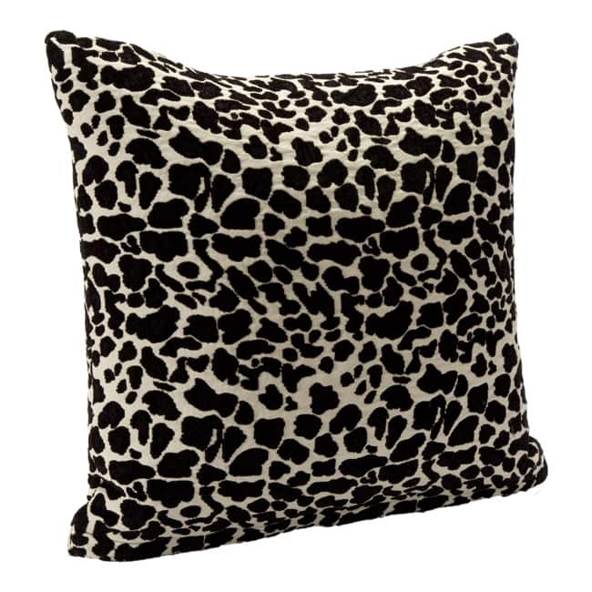 Black Animal Print Accent Pillow