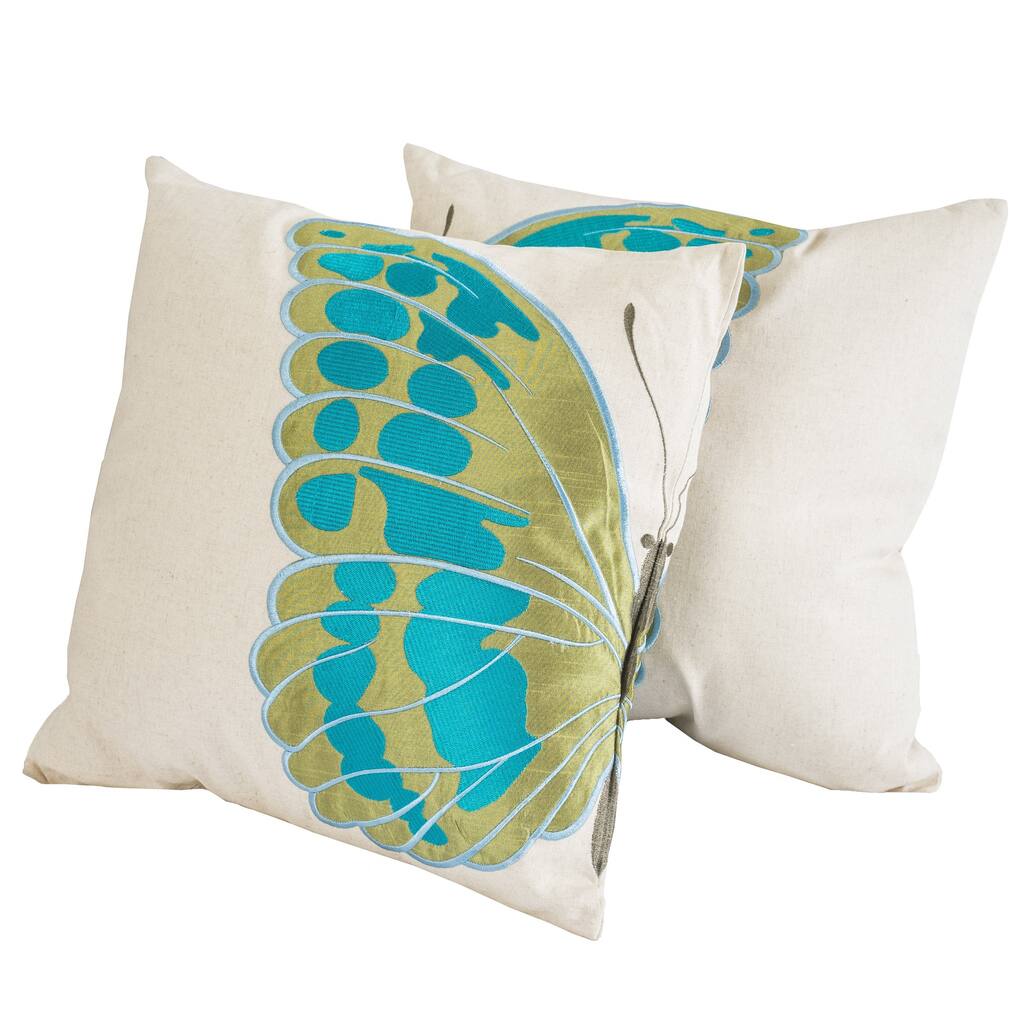 Embroidered Wings Pillows (Set of 2) by Christopher Knight Home