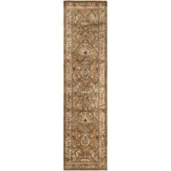 Handmade Persian Legend Light Green/ Beige Wool Rug (2'6 x 12') Safavieh Runner Rugs