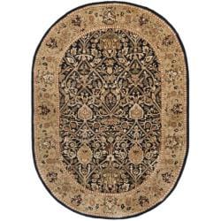 Handmade Persian Legend Blue/ Gold Wool Rug (4'6 x 6'6 Oval) Safavieh Round/Oval/Square