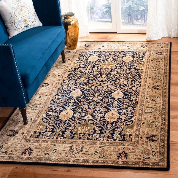 Shop Safavieh Handmade Persian Legend Blue/ Gold Wool Rug - 8' x 10 ...