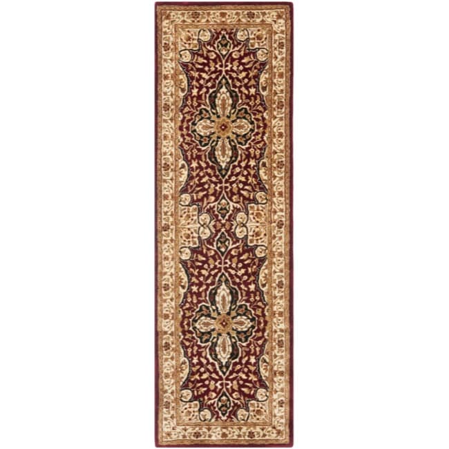 Handmade Persian Legend Red/ Beige Wool Rug (26 X 12)