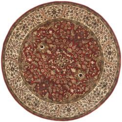 Handmade Persian Legend Red/Ivory Oriental Wool Rug (8' Round) Safavieh Round/Oval/Square