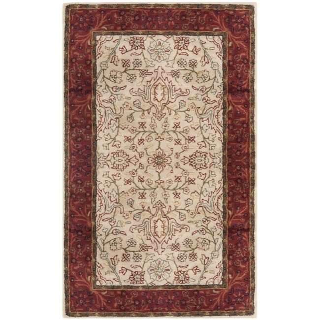 Handmade Persian Legend Traditional Ivory/rust Wool Rug (4 X 6)