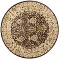 Safavieh Handmade Persian Legend Brown/ Beige Wool Rug (6' Round) - 6'