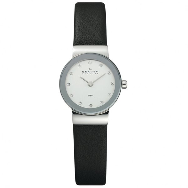 Skagen Womens Element Black Leather Strap Watch   14369748