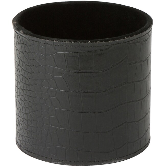 Shop Black Fauxcrocodile Toilet Tissue Roll Storage with Velvet