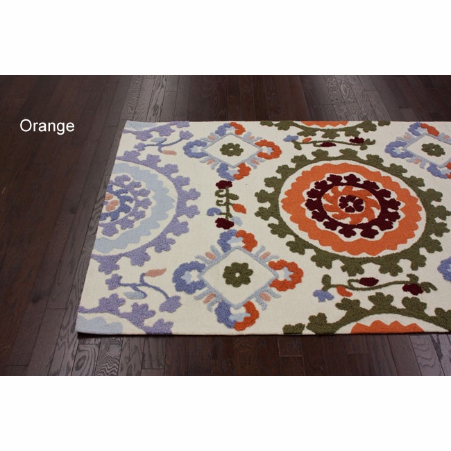 Nuloom Handmade Modern Suzani Rug (5 X 8)