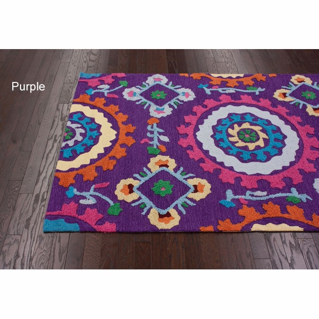 Nuloom Handmade Modern Suzani Rug (5 X 8)