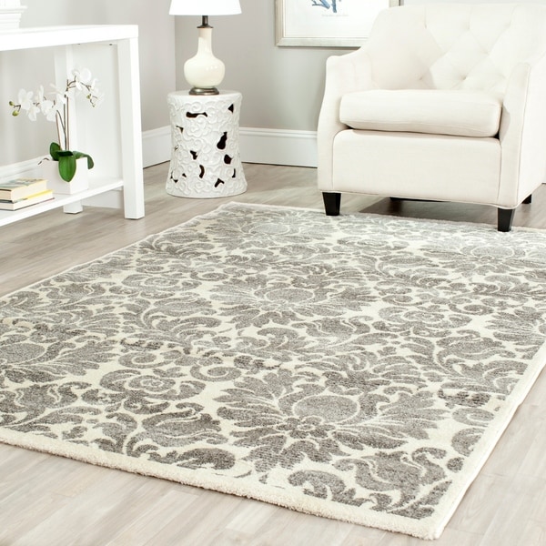 Safavieh Porcello Glam Damask Grey/ Ivory Rug - 8' x 11'2