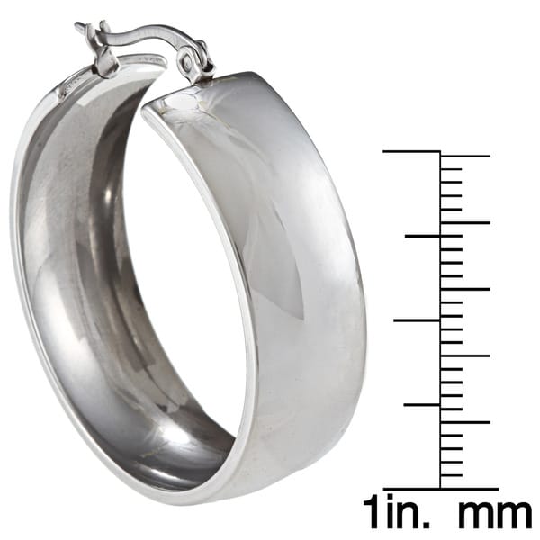 La Preciosa Stainless Steel Hoop Earrings