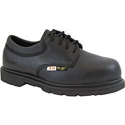 black rubber sole work shoes