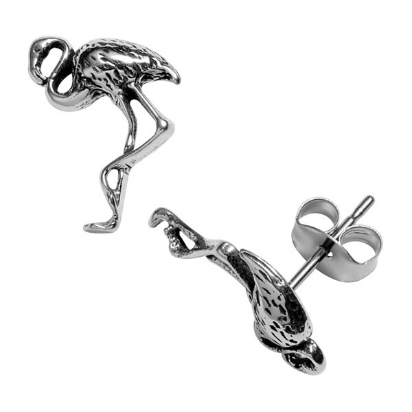 Shop Journee Collection Sterling Silver Flamingo Stud Earrings - Free ...
