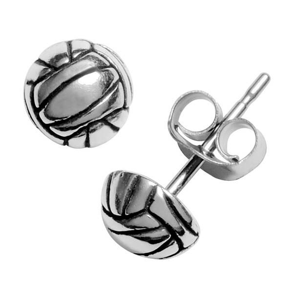 Journee Collection Sterling Silver Volleyball Stud Earrings Free Shipping On Orders Over 45