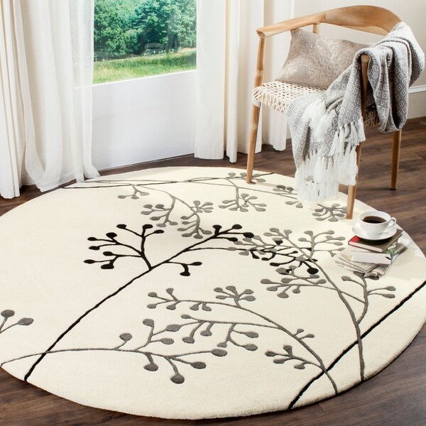 Shop Safavieh Handmade Vine Ivory/ Grey New Zealand Wool ...