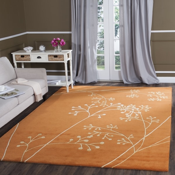 Safavieh Handmade Vine Rust New Zealand Wool Rug (3'6 x 5'6')