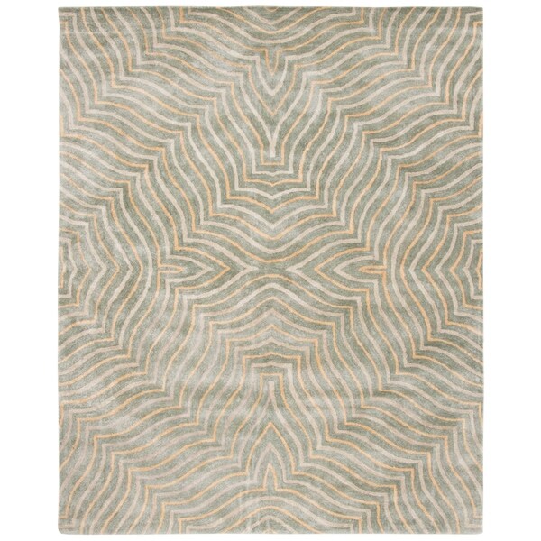 Safavieh Handmade Maz Grey New Zealand Wool Rug - 7'6" x 9'6"