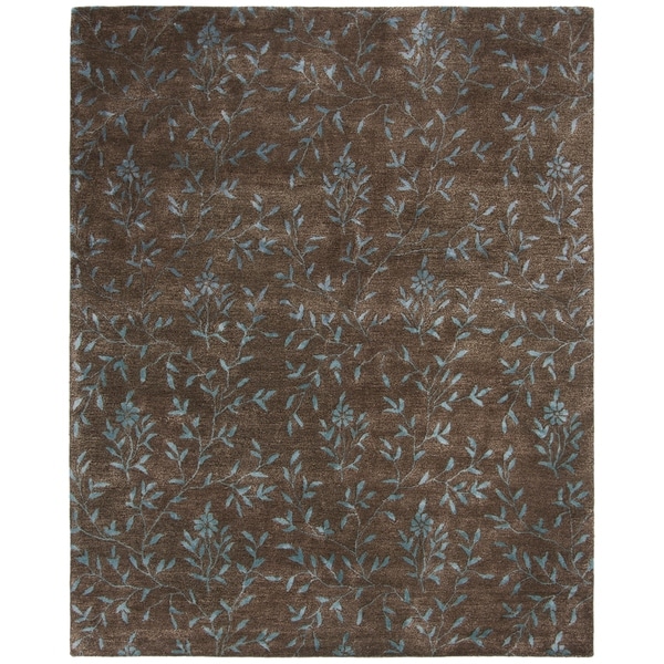 Safavieh Handmade Tranquility Brown New Zealand Wool Rug - 8'-3" x 11'