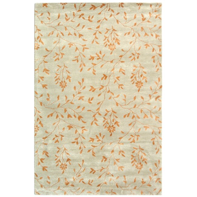 Safavieh Handmade Tranquility Light Green New Zealand Wool Rug - 8'3 x 11'
