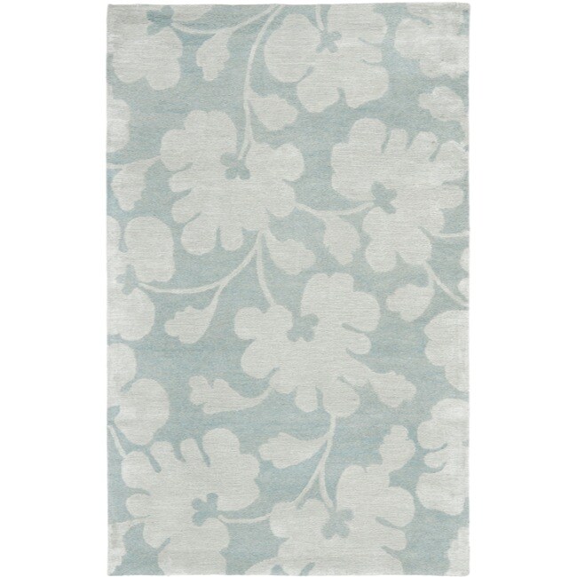 Safavieh Handmade Shadows Light Blue New Zealand Wool Rug - 7'6 x 9'6